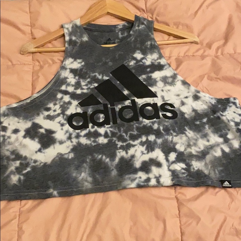 Adidas tie dye crop tank